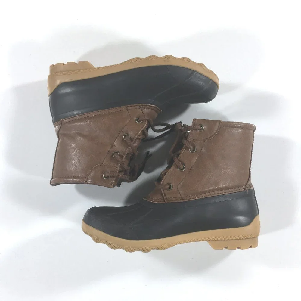 Sperry Port Boots Boys Kids Size 3M Brown Waterproof